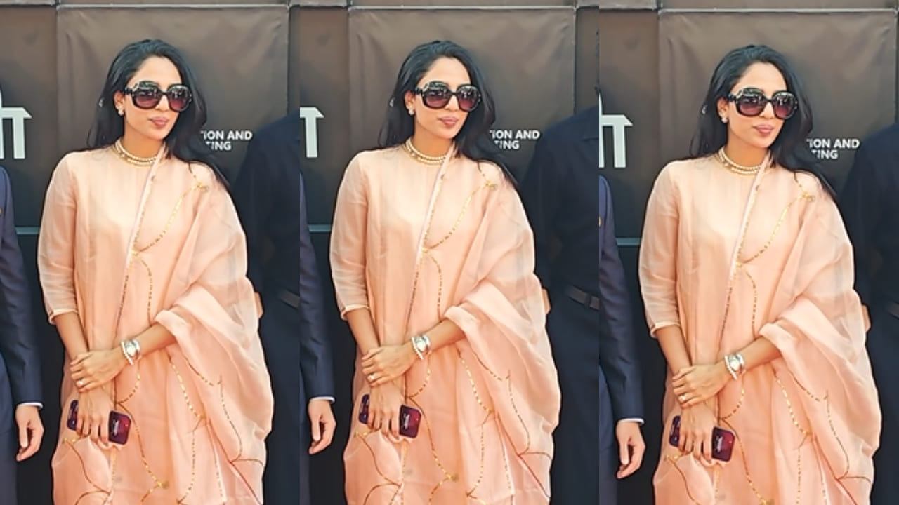 Sobhita Dhulipala's elegant look in organza peach is the perfect post-wedding pick for all the minimalistic brides