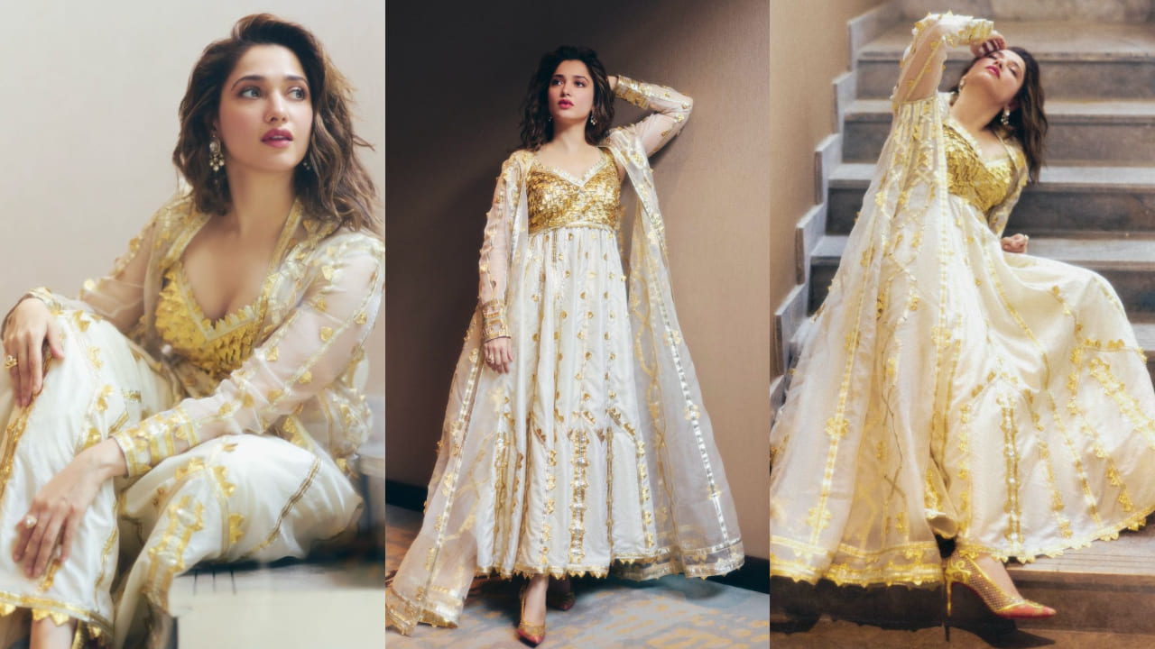 Tamannaah Bhatia served us a stunning look in golden Anarkali 