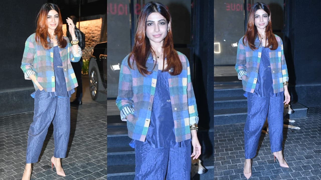 Samantha Ruth Prabhu was spotted at a movie screening last night and her jacket was all things bright and beautiful 