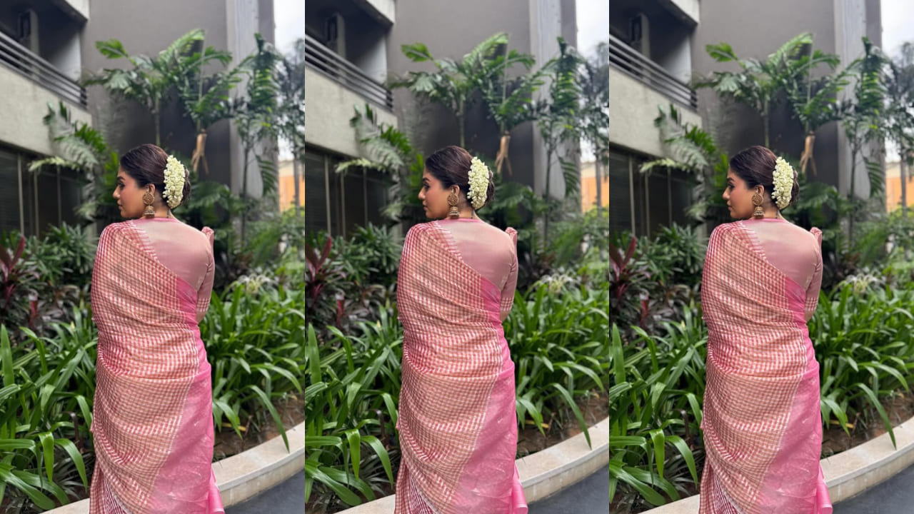 Nayanthara's pink and white check pattern saree is perfect wedding-festive pick you need to pin now