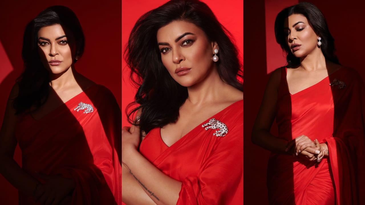 Sushmita Sen in red saree is more than just a look; it’s pure nostalgia and will make you start singing Tumhe Jo Maine Dekha