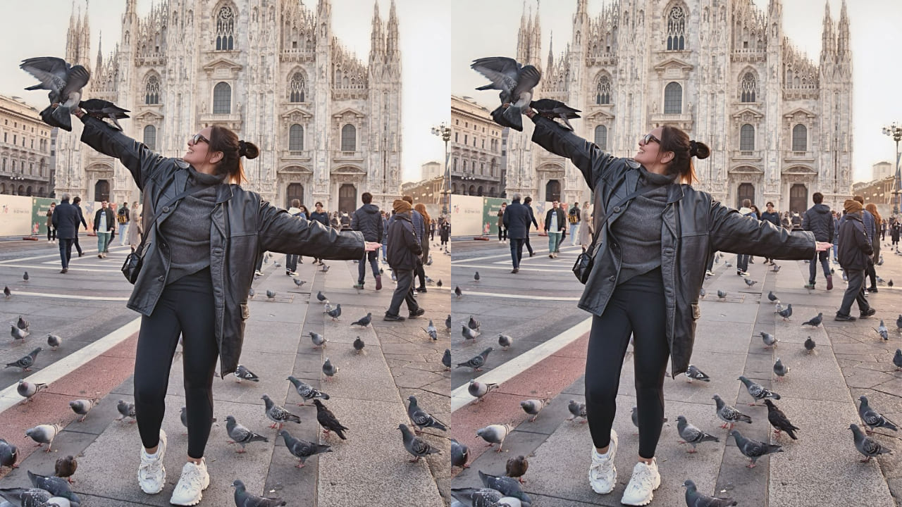 Sonakshi Sinha gives a masterclass in layering with her oversized leather jacket and turtleneck combo in Milano