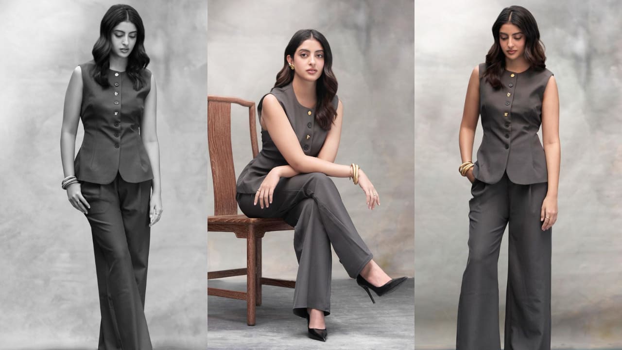 Navya Naveli Nanda looked like a total boss babe in a gray co-ord set, and she’s absolutely owning it 