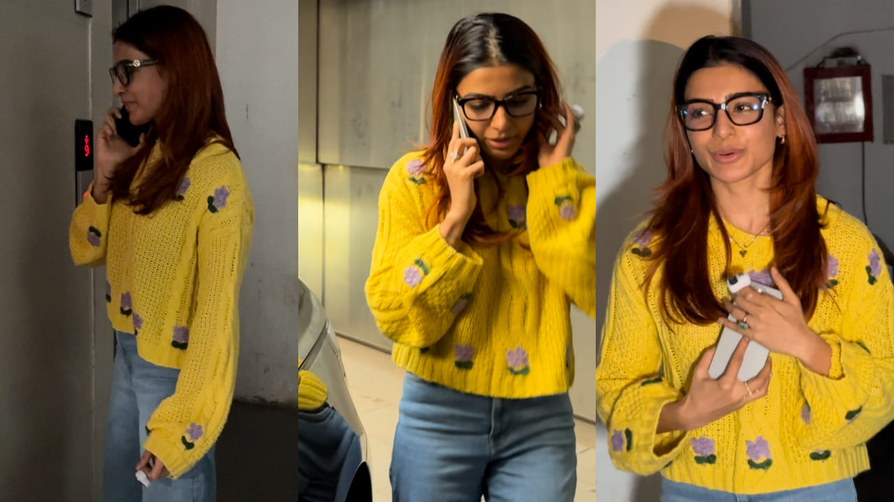 Samantha Ruth Prabhu was spotted in cozy jumper