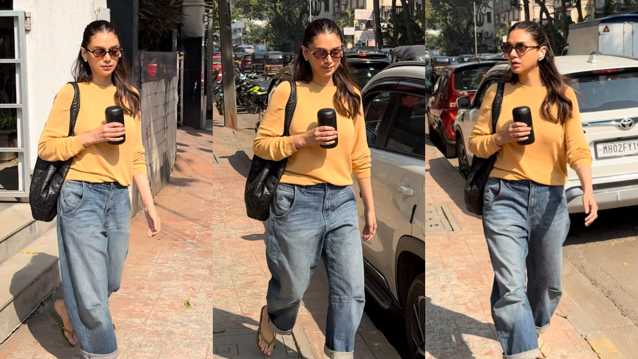 Aditi Rao Hydari was spotted in the city dressed in a yellow top, jeans and her 3.65 lakh YSL bag 