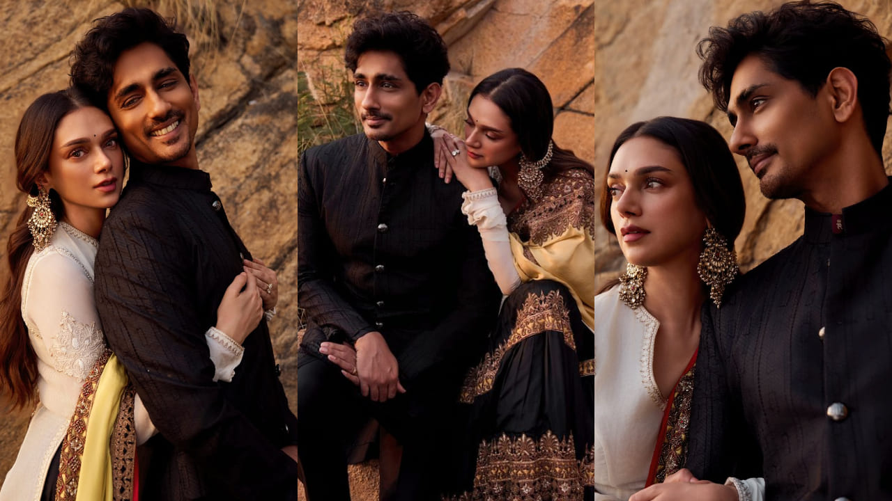 Aditi Rao Hydari’s royal sharara paired with Siddharth’s sleek black sherwani sets a new standard for wedding fashion