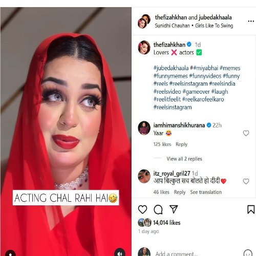 Himanshi Khurana'sreaction