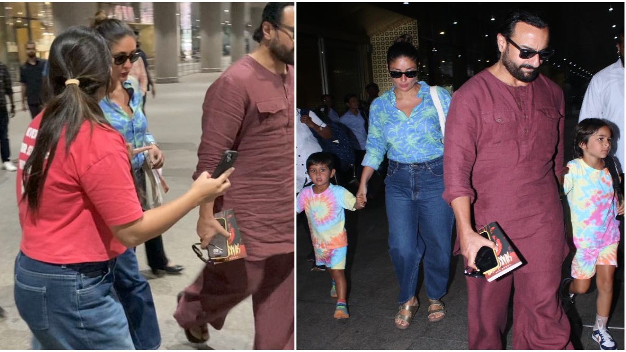 Kareena Kapoor denies selfie to fan as she returns from family vacation with Saif Ali Khan, Taimur and Jeh; netizens react: WATCH