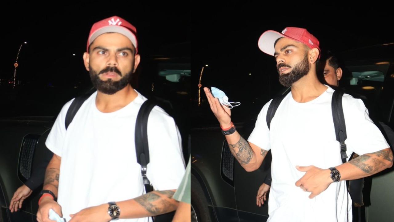 Virat Kohli instructs paparazzi ‘us taraf camera nahi karna’ as he jets off from India with Anushka Sharma, kids Vamika and Akaay: WATCH