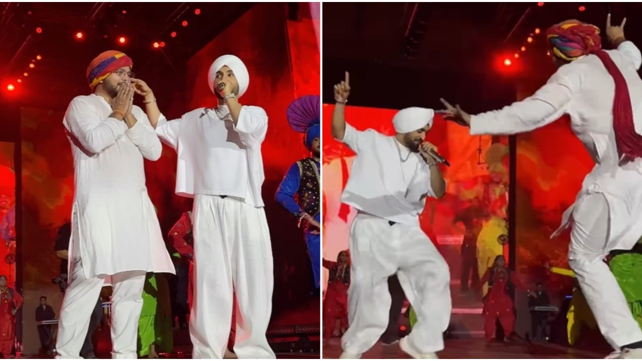 WATCH: Diljit Dosanjh breaks into bhangra with Marwari fan at Jaipur concert; says, ‘Yeh pagdi humari shaan hai’