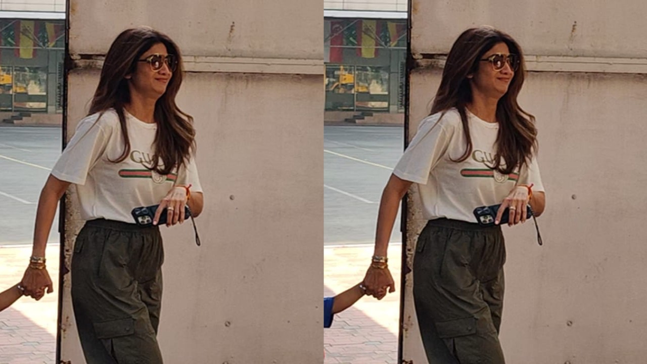 Shilpa’s Gen-Z style Gucci T-shirt and olive pants prove she can slay any style effortless