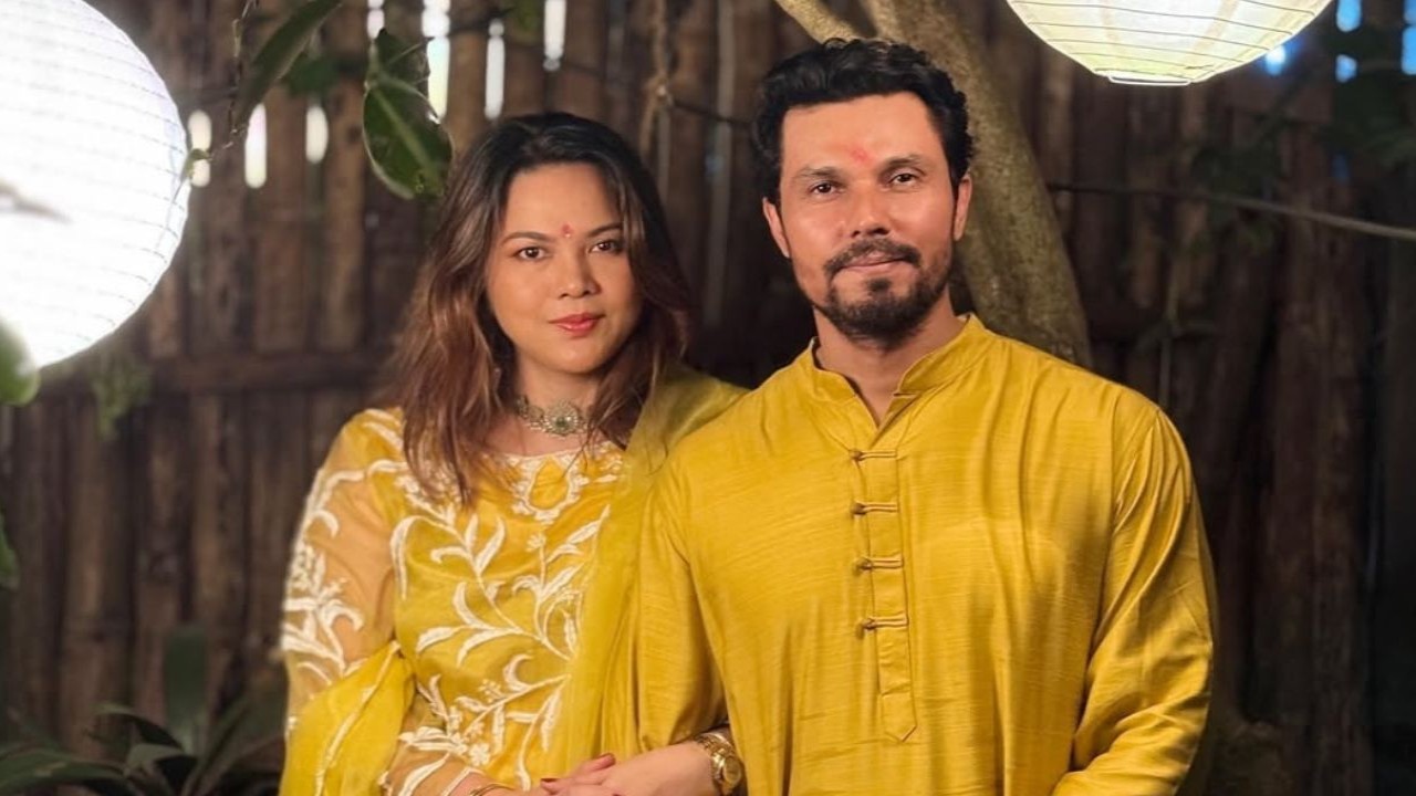 Randeep Hooda’s wife Lin Laishram has a musical wish for the actor on their 1st anniversary: PIC