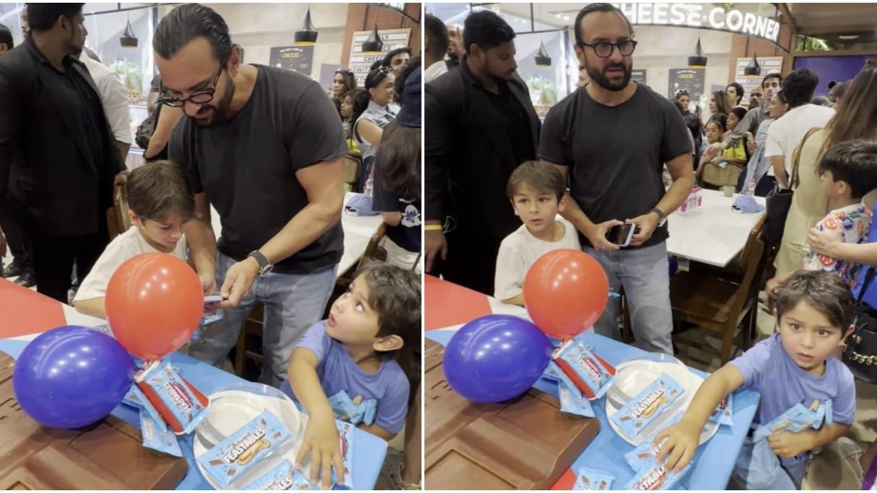 Kareena Kapoor’s son Jeh sneaking up on extra chocolate while dad Saif Ali Khan looks away will make your Sunday; Don’t miss actor’s hilarious reaction