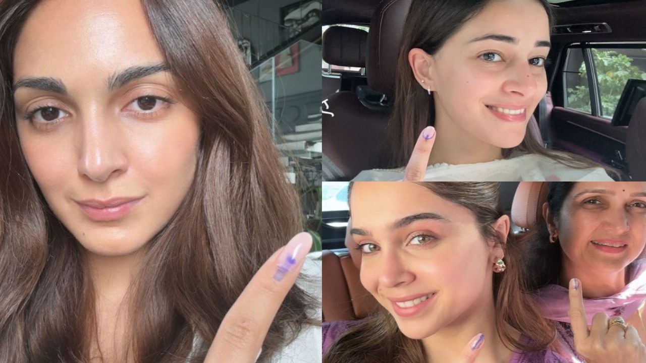  Maha Assembly Elections 2024: Ananya, Kiara & more celebs flaunt their inked fingers