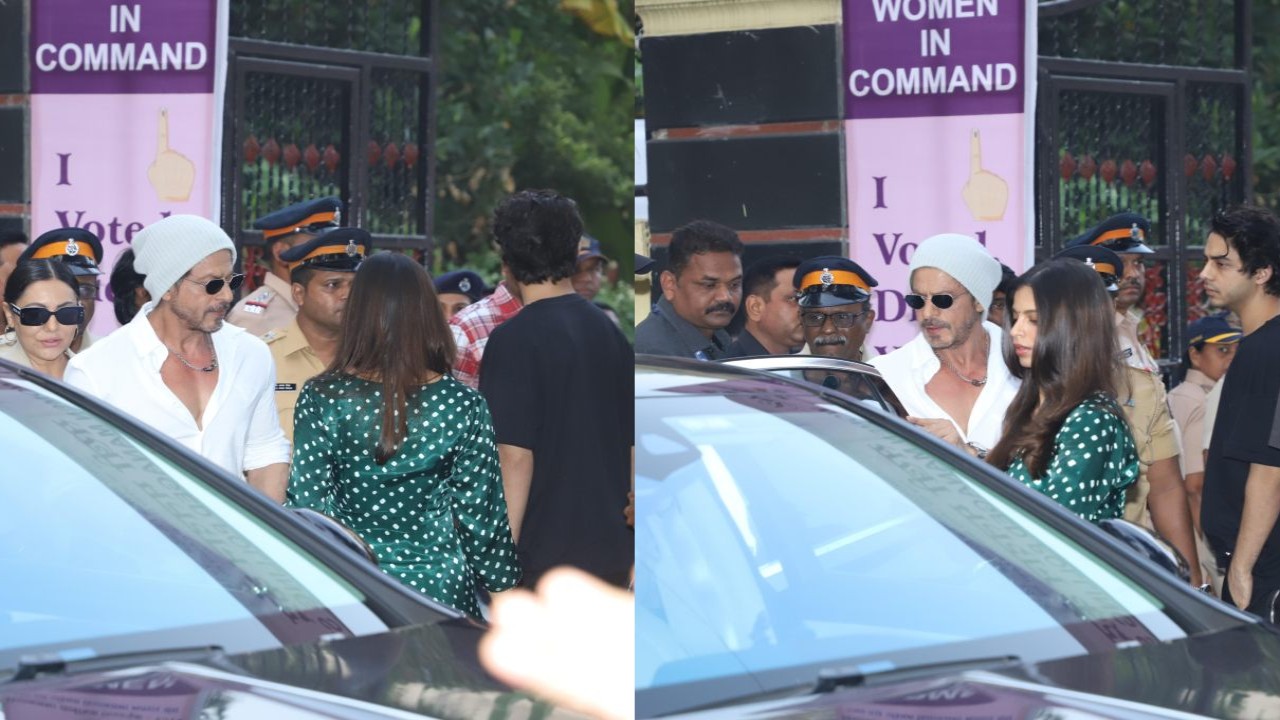 Maharashtra Assembly Elections 2024: SRK, Gauri, Suhana and Aryan arrive to cast a vote