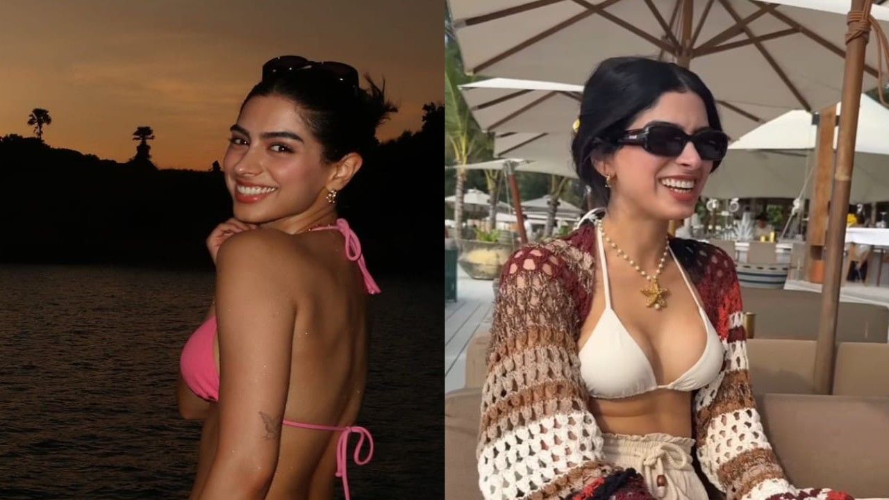 Khushi’s bachelorette trip in hot pink bikini and boho outfit 