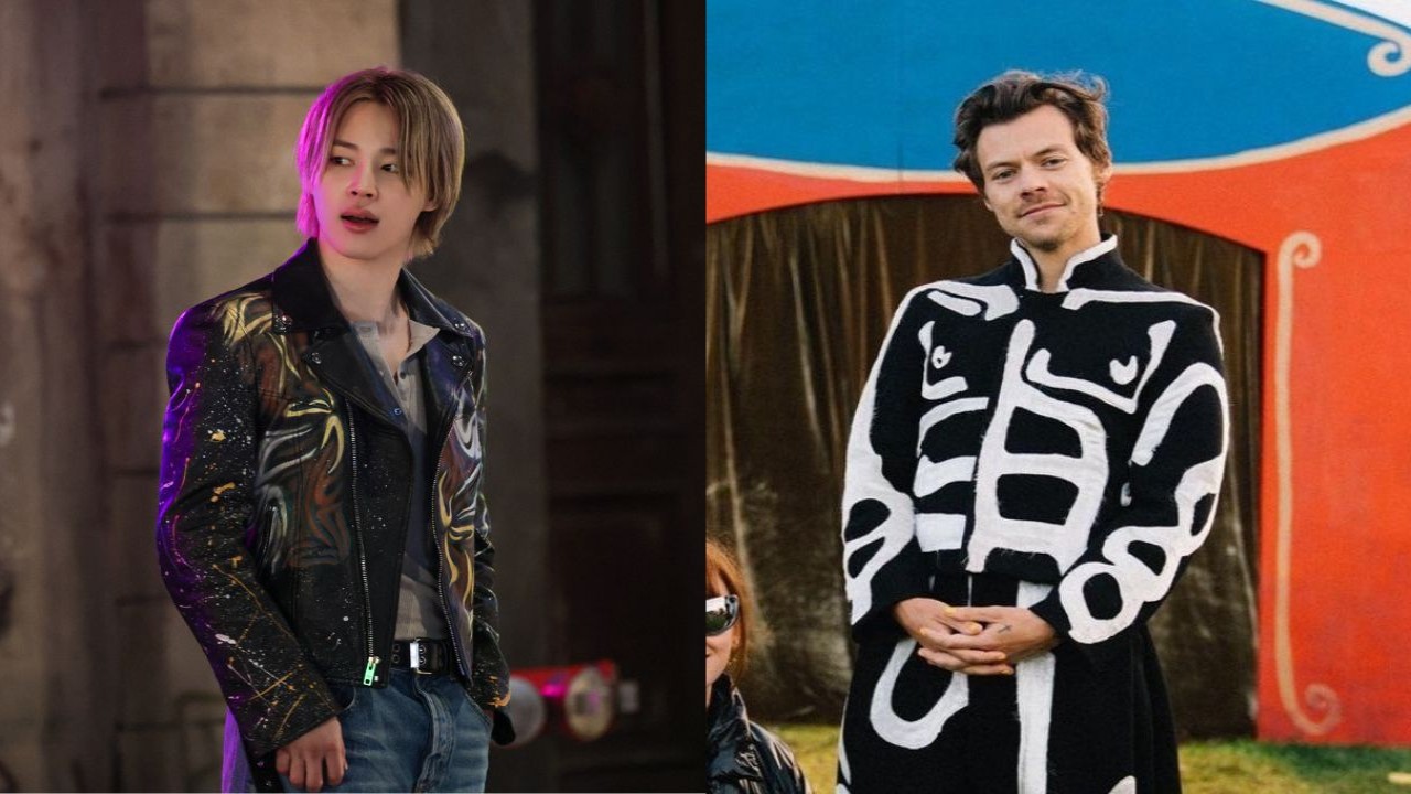 Jimin, Harry Styles: images from BIGHIT MUSIC, Harry Styles' Instagram