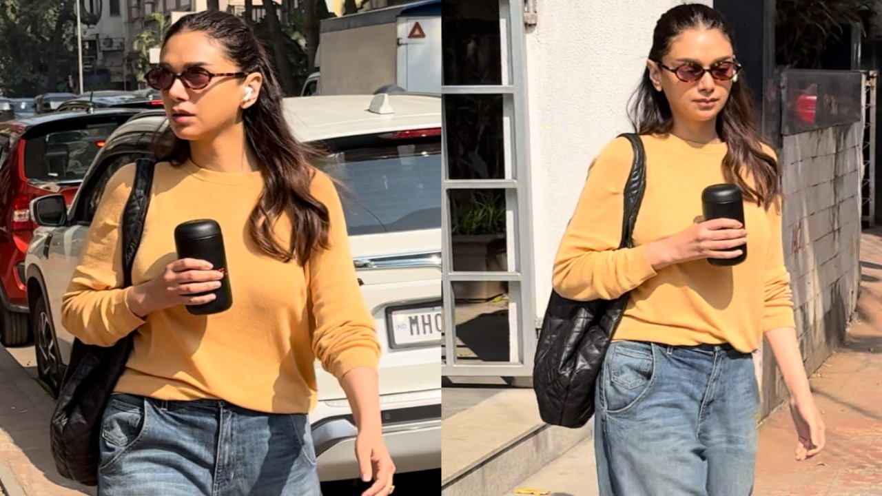 Aditi Rao Hydari was spotted in the city dressed in a yellow top, jeans and her 3.65 lakh YSL bag 