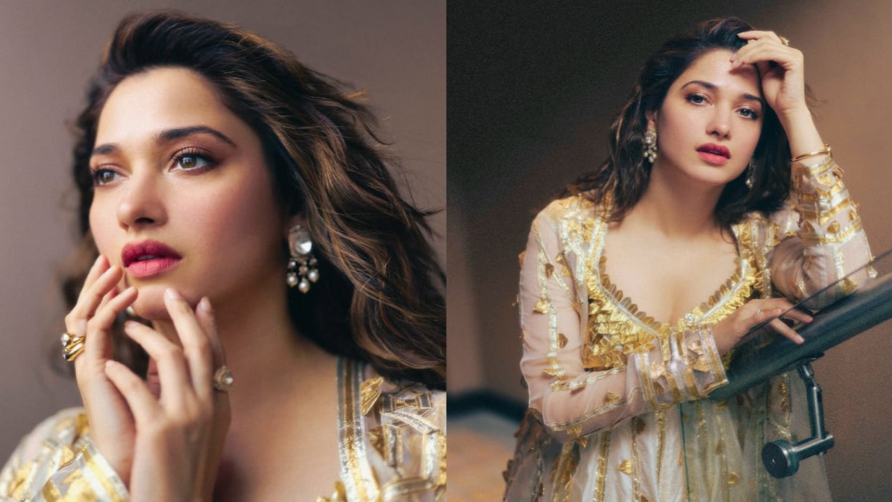 Tamannaah Bhatia served us a stunning look in golden Anarkali 