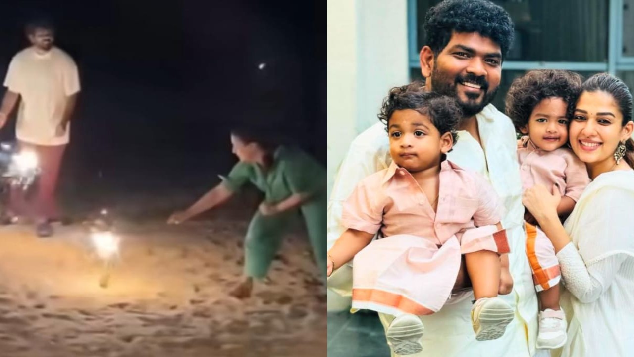 WATCH: Nayanthara-Vignesh Shivan drops glimpse of their Diwali celebrations with kids U...