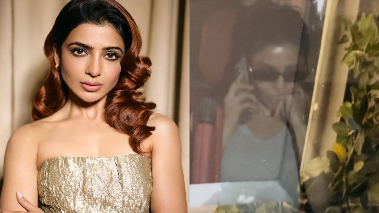 Samantha appears tense during a phone conversation as she gets clicked in her car