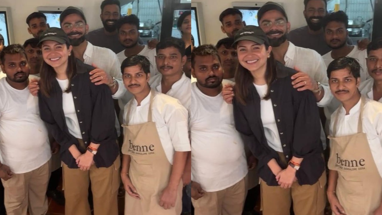 Anushka Sharma and Virat Kohli at Mumbai Cafe 