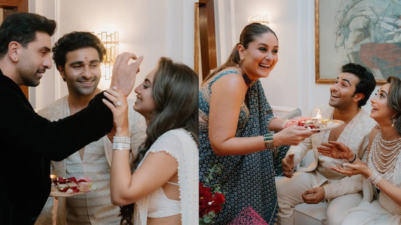 Ranbir, Kareena's cute moment with Aadar-Alekha from their roka is unmissable; INSIDE PICS