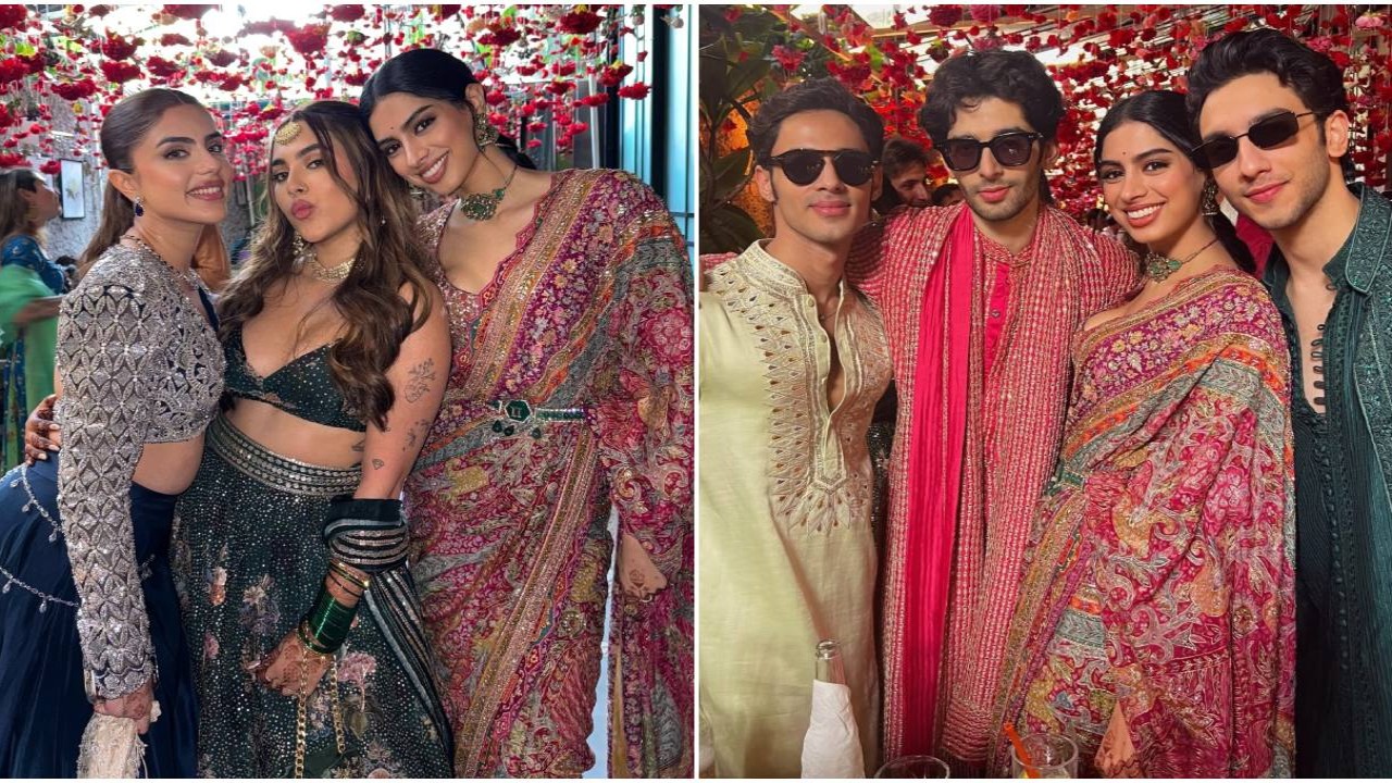 Khushi Kapoor & rumored BF Vedang Raina shake a leg with Anurag Kashyap at Aaliyah Kashyap-Shane Gregoire's pre-wedding festivities; INSIDE glimpses