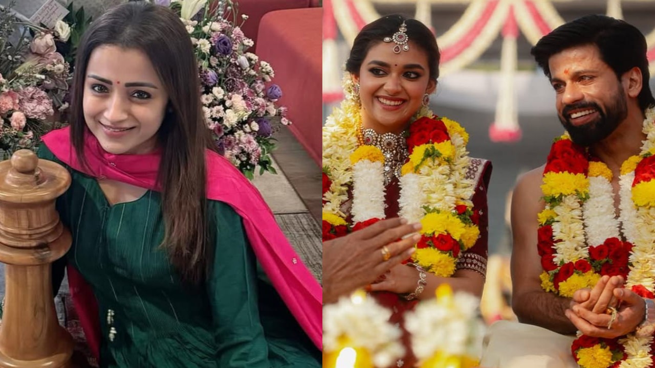 Trisha Krishnan celebrates Keerthy Suresh and Antony Thattil’s wedding in Goa