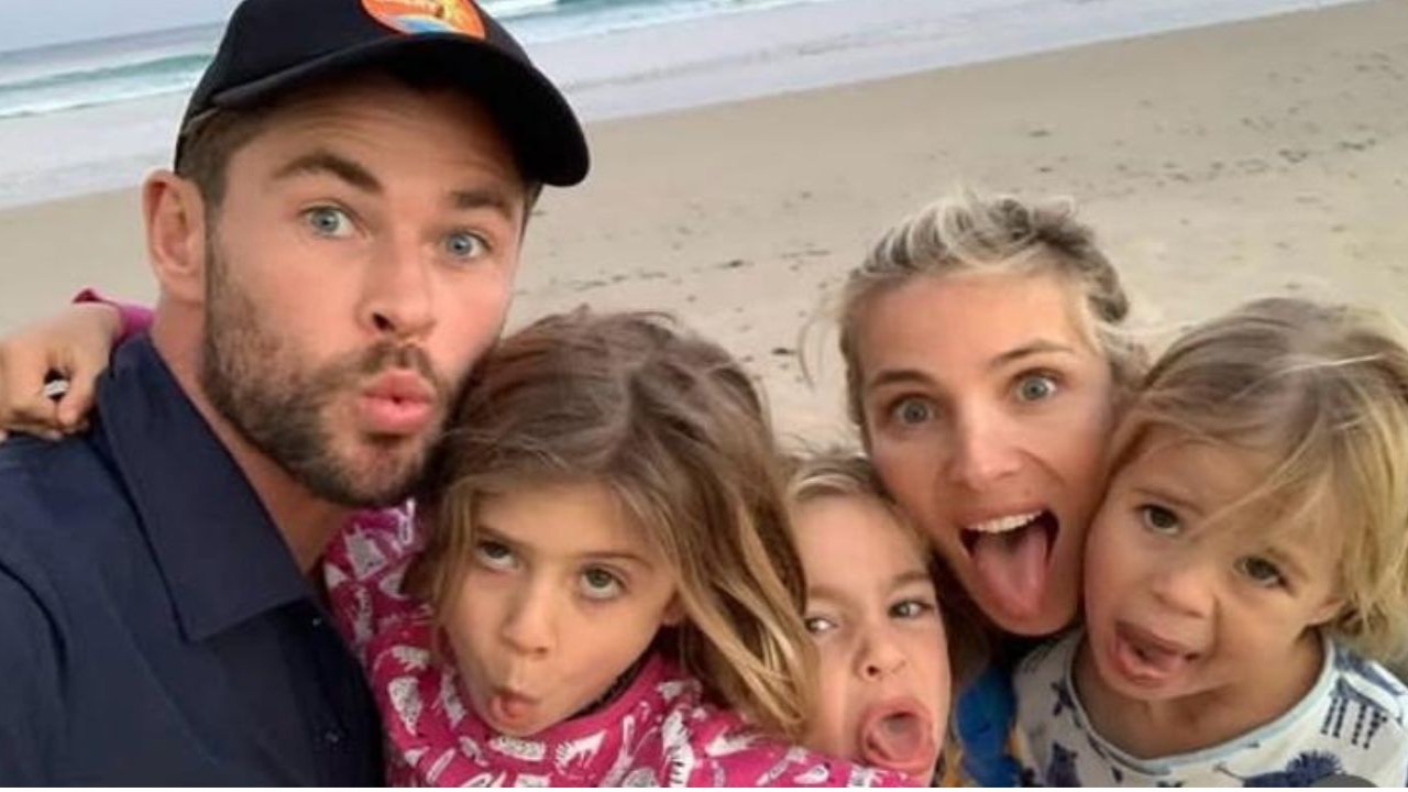 Chris Hemsworth and Elsa Pataky and their kids (CC: Instagram)