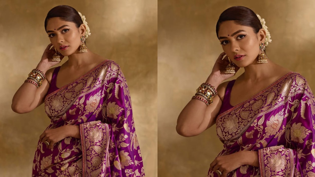 Mrunal Thakur revisits her iconic characters as she slays in banarasi silk saree