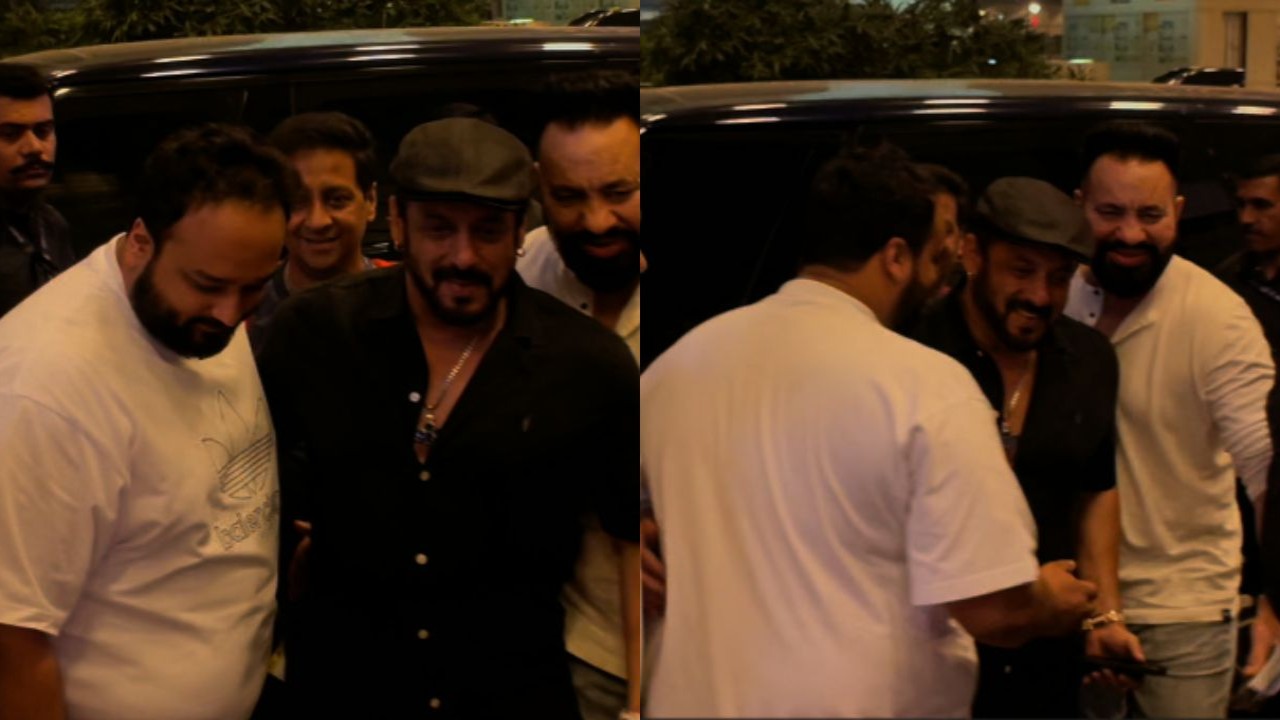 Salman Khan is all smiles as he hugs his late friend Baba Siddique’s son Zeeshan at Mumbai airport; don’t miss actor’s heavy security: WATCH