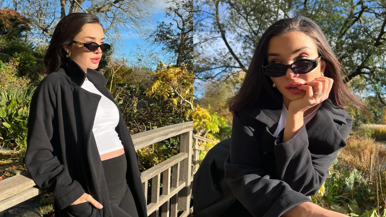  Mom-to-be Amy Jackson slays her maternity style with the black-and-white combination 