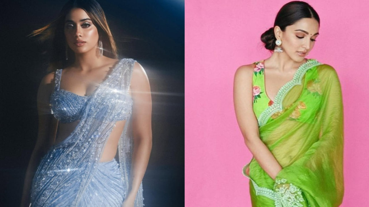 5 trendy deep-neck blouse designs to copy from Bollywood divas like Janhvi Kapoor, Kiara Advani and more