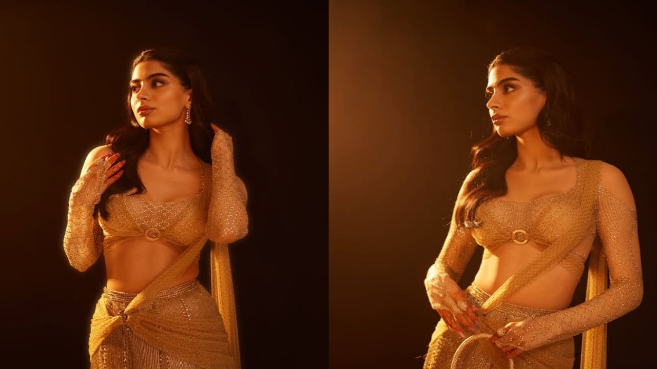 Khushi Kapoor’s Rs 4 lakh Tarun Tahiliani saree with floor-length pallu and architectural design sets a new bar for festive style