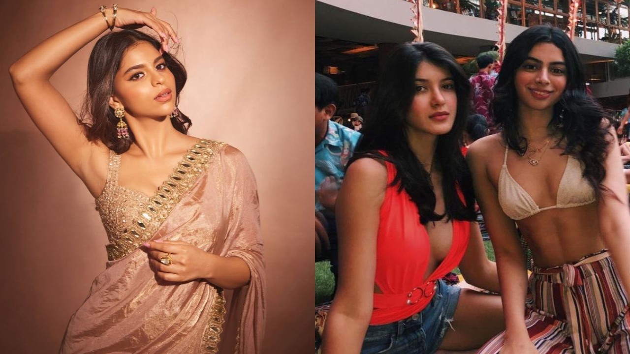 Suhana Khan’s saree look steals the show; Khushi Kapoor, Navya Nanda, and Shanaya Kapoor's reactions are everything