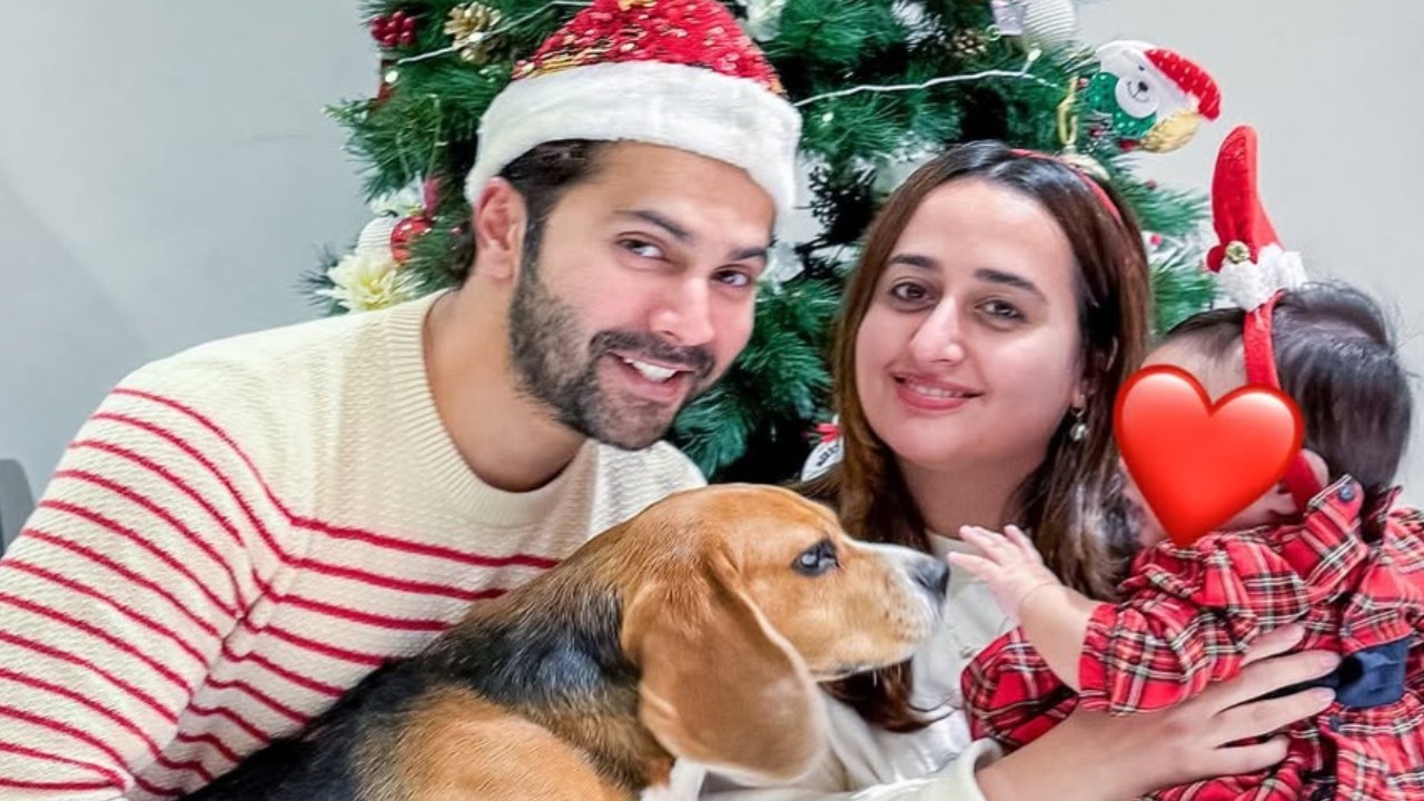 Varun's daughter Lara is a dog lover just like father; adorable PIC with Joey is proof