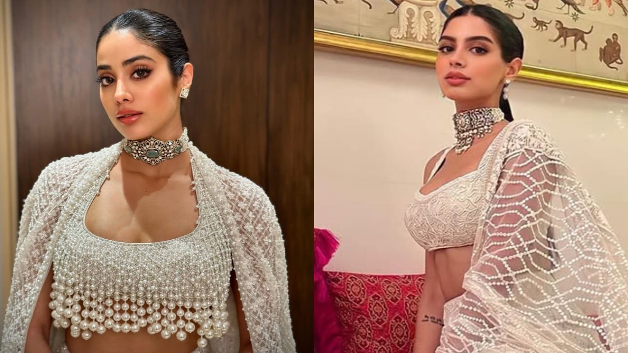 How to style a white lehenga with choker for BFF's wedding like Janhvi Kapoor and Khushi