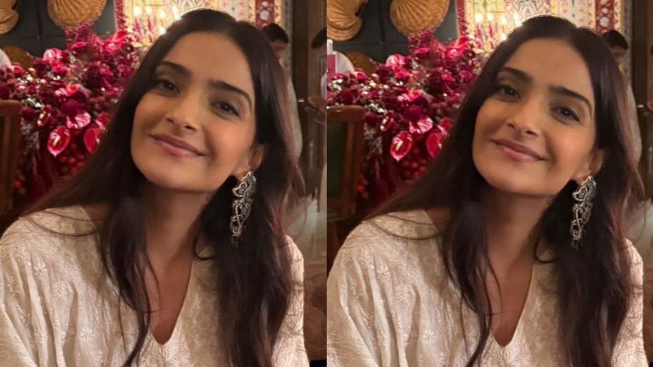 Sonam’s chikankari suit proves understated tradition can be the boldest party statement