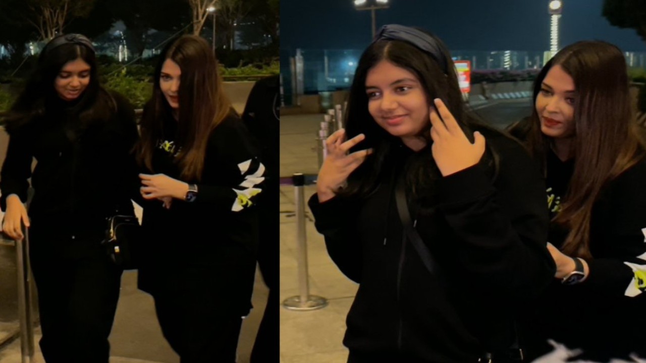 Aishwarya & Aaradhya’s black-on-black twinning game is the perfect mix of comfort & style