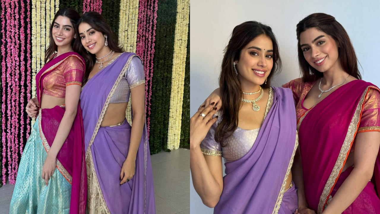 Learn how to drape saree in lehenga style straight from Janhvi to Khushi Kapoor's lookbook