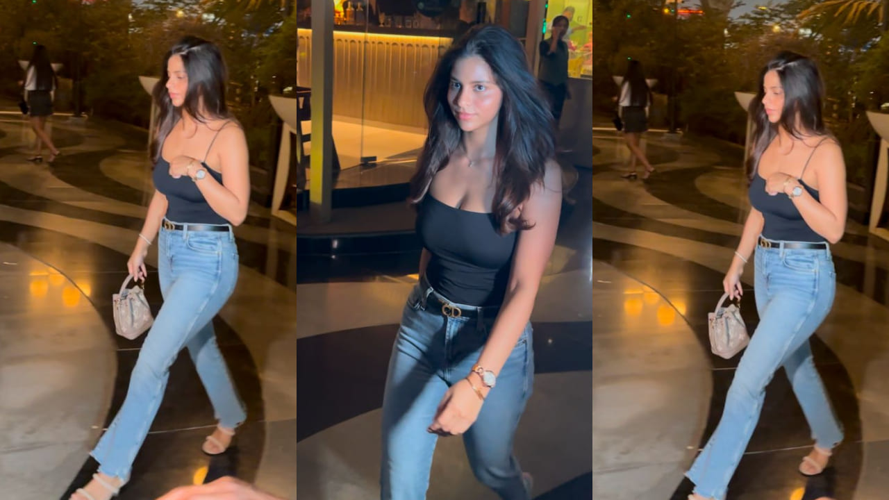 Suhana Khan exudes effortless charm in black top and blue jeans that seem basic but are perfect to level up your everyday style game (PC: 