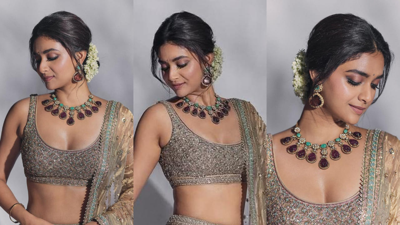 Keerthy Suresh in Anita Dongre’s Zardozi Silk lehenga worth Rs 6 lakh is the perfect fix for your wedding outfit dilemma