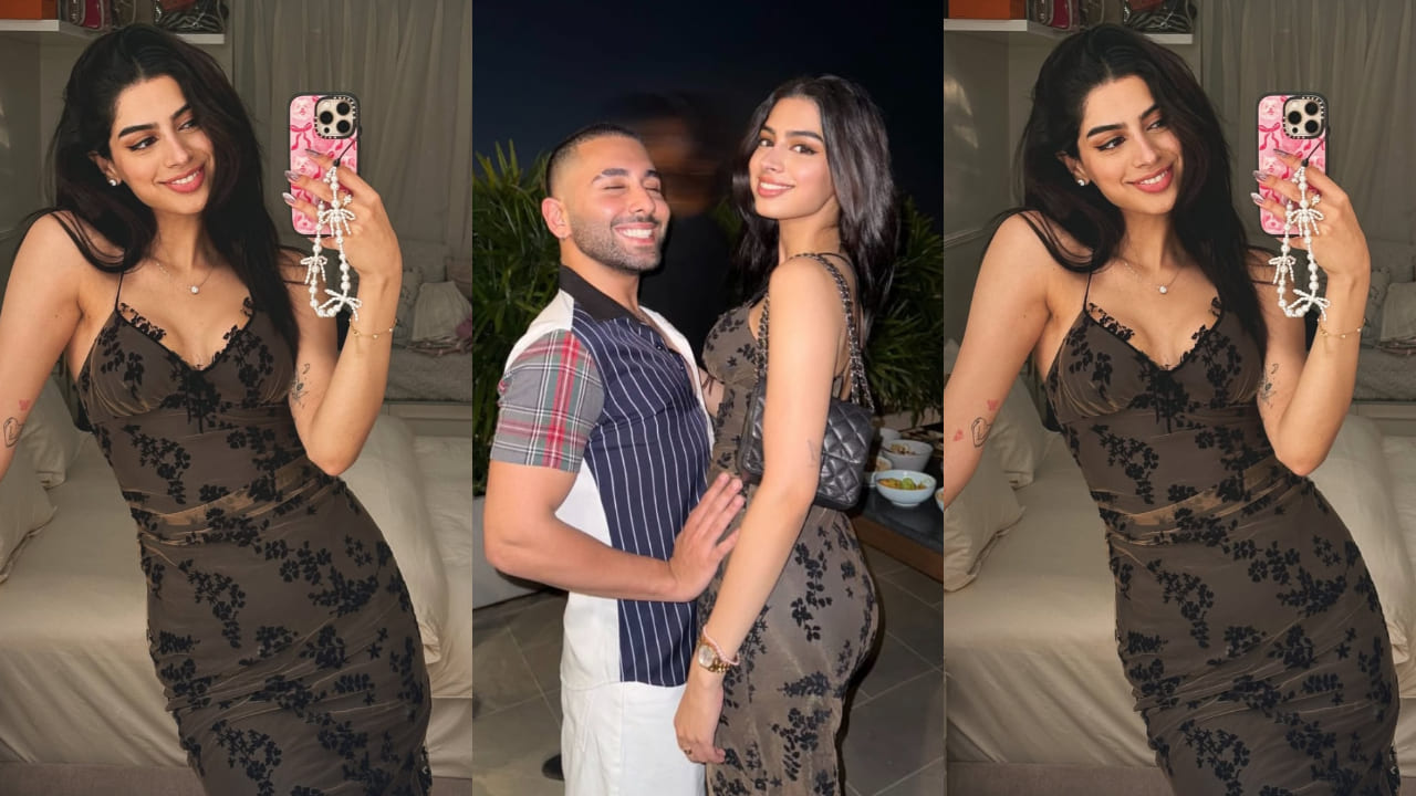 Khushi Kapoor’s brown velvet midi dress is here to own the party season 