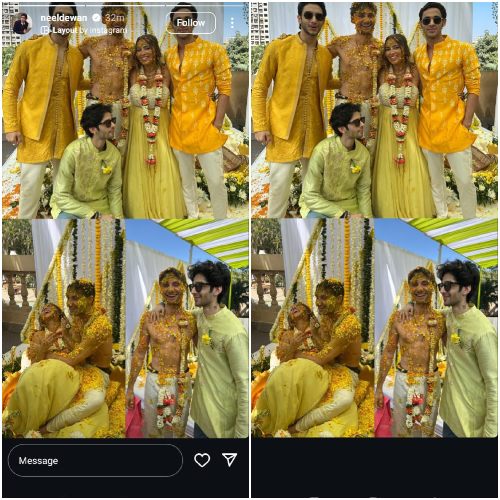 Khushi Kapoor and her rumored BF Vedang Raina relive their Kabira moment at BFF Aaliyah Kashyap’s Haldi ceremony with Shane Gregoire; see INSIDE glimpses