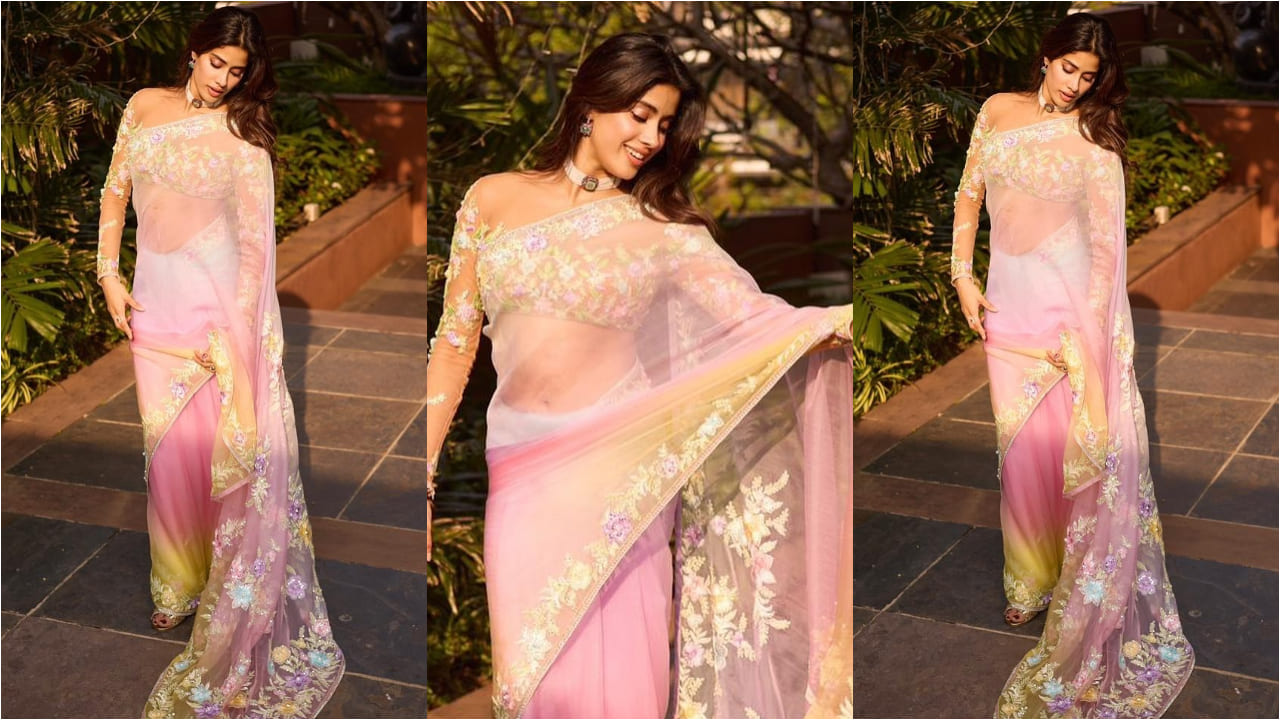 5 dreamy pastel colour sarees for weddings that will help you steal the spotlight just like Janhvi, Kareena, and others