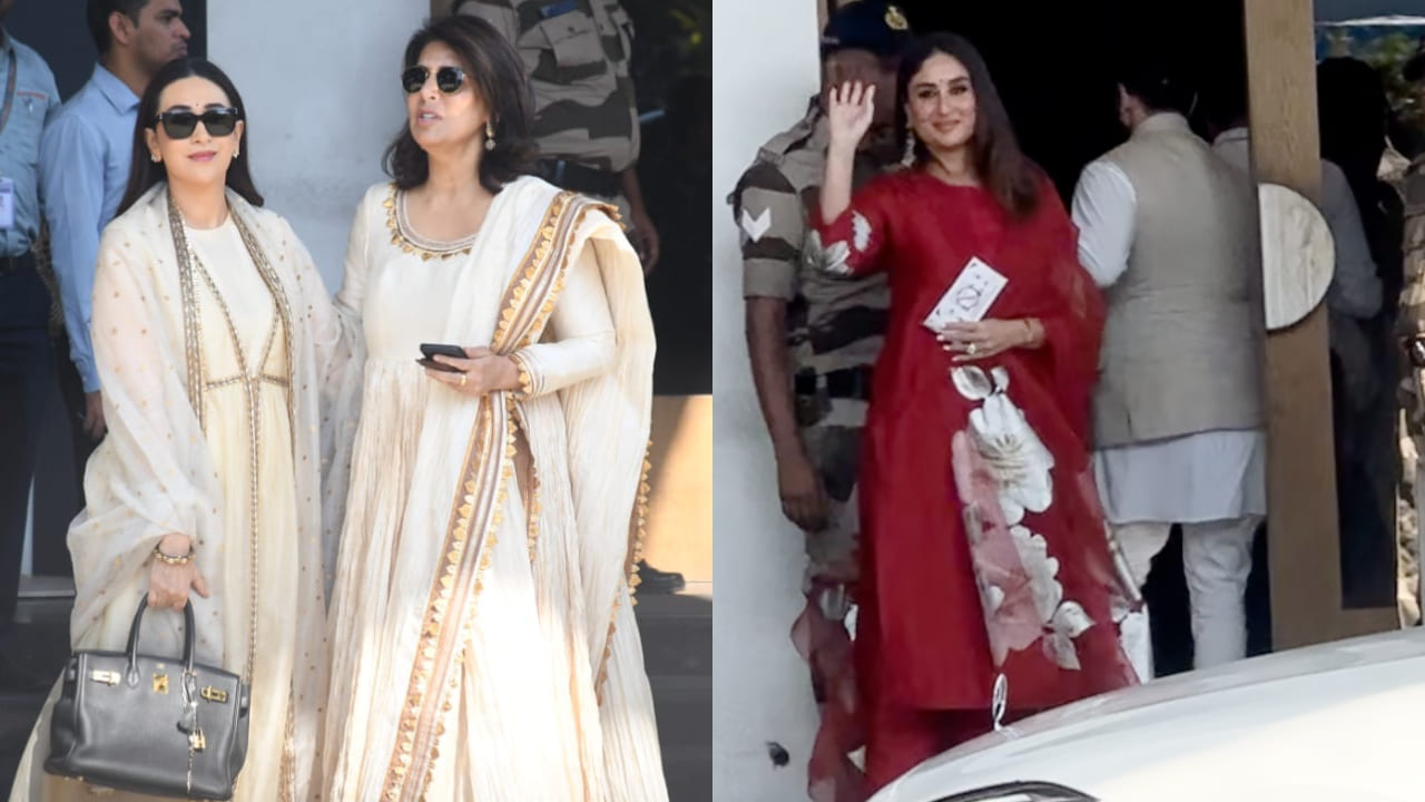 Kareena and Karisma both were spotted at the airport dressed in their ethnic best as they headed to Delhi