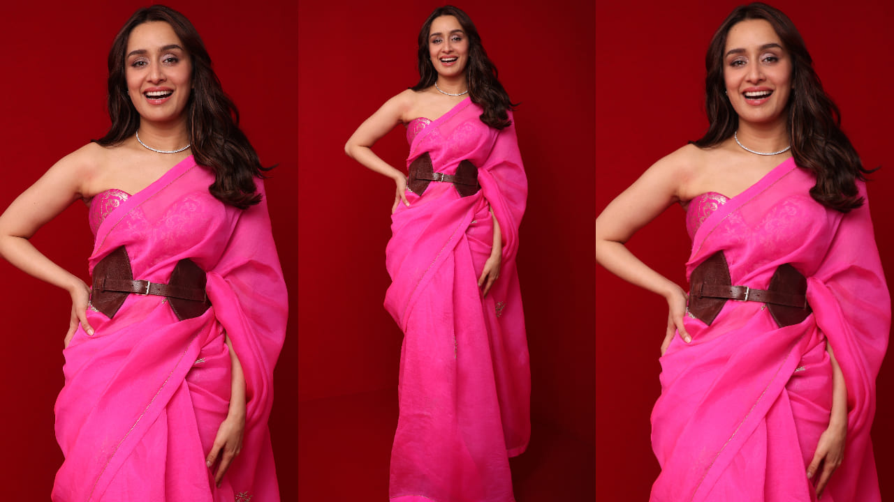 Shraddha Kapoor in pink saree at Red Sea Film Festival