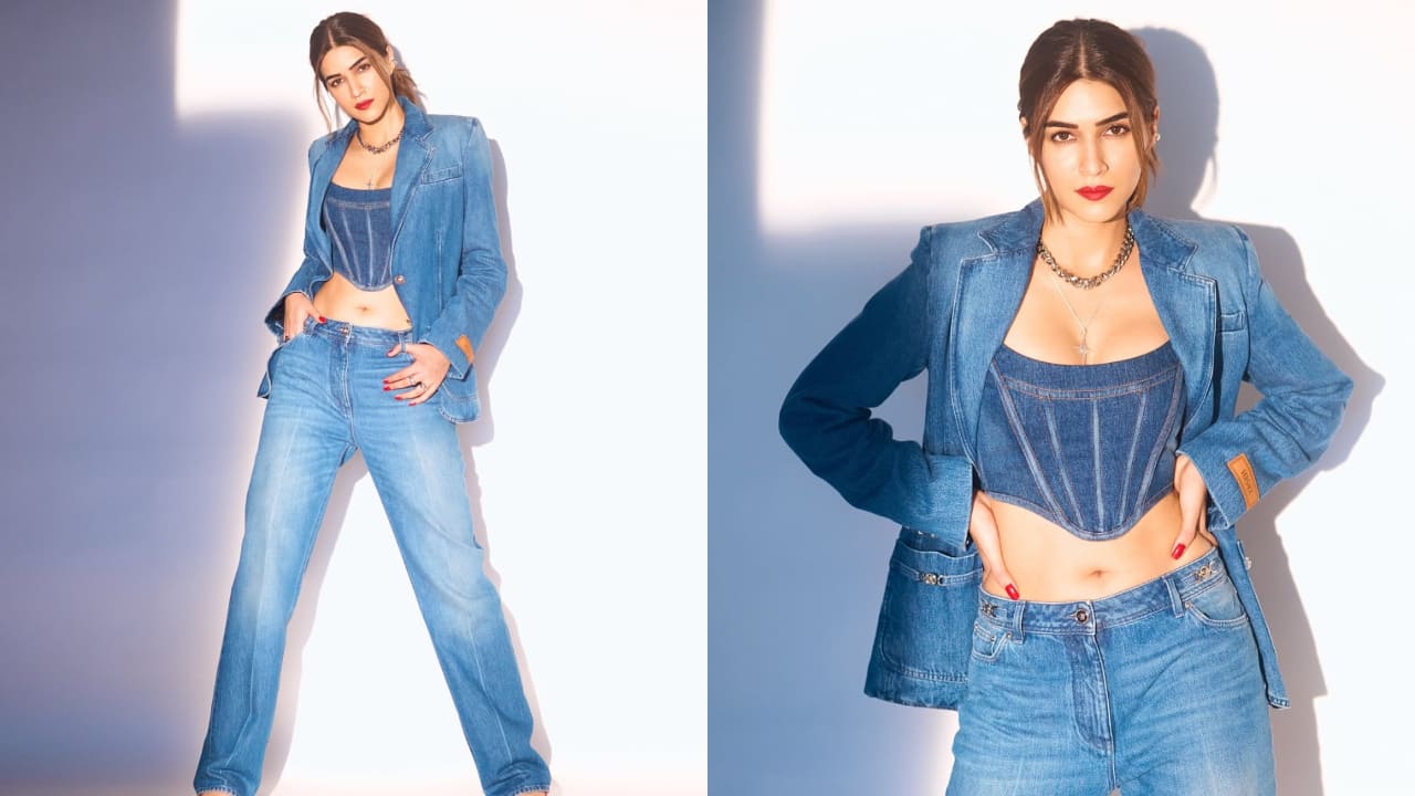 Kriti Sanon in denim outfit