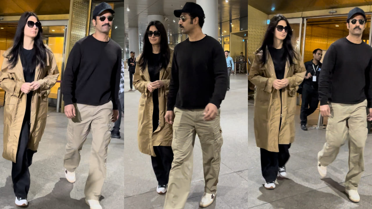 Katrina Kaif and Vicky Kaushal spotted at the airport 